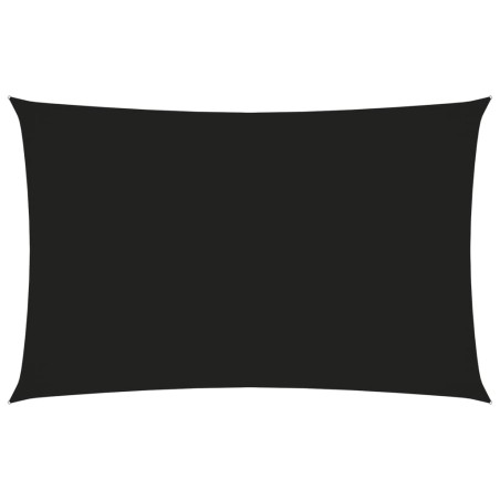 vidaXL Toldo de vela rectangular tela Oxford negro 2x5 m