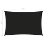 vidaXL Toldo de vela rectangular tela Oxford negro 2x5 m vidaXL Toldo de vela rectangular tela Oxford negro 2x5 m