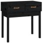 vidaXL Mesa consola madera maciza de pino negro 76,5x40x75 cm vidaXL Mesa consola madera maciza de pino negro 76,5x40x75 cm