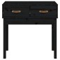 vidaXL Mesa consola madera maciza de pino negro 76,5x40x75 cm vidaXL Mesa consola madera maciza de pino negro 76,5x40x75 cm