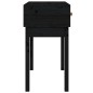vidaXL Mesa consola madera maciza de pino negro 76,5x40x75 cm vidaXL Mesa consola madera maciza de pino negro 76,5x40x75 cm