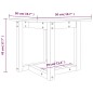 vidaXL Mesa de centro de madera maciza de pino 50x50x45 cm vidaXL Mesa de centro de madera maciza de pino 50x50x45 cm