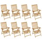 vidaXL Conjunto de comedor de jardín 9 piezas madera maciza de teca vidaXL Conjunto de comedor de jardín 9 piezas madera maciza de teca
