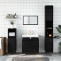 vidaXL Armario de baño madera contrachapada negro 30x30x190 cm vidaXL Armario de baño madera contrachapada negro 30x30x190 cm