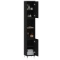 vidaXL Armario de baño madera contrachapada negro 30x30x190 cm vidaXL Armario de baño madera contrachapada negro 30x30x190 cm