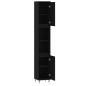 vidaXL Armario de baño madera contrachapada negro 30x30x190 cm vidaXL Armario de baño madera contrachapada negro 30x30x190 cm
