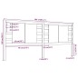 vidaXL Cabecero de cama madera maciza de pino 206x4x100 cm vidaXL Cabecero de cama madera maciza de pino 206x4x100 cm