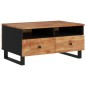 vidaXL Mesa de centro madera maciza acacia y contrachapada 80x54x40 cm vidaXL Mesa de centro madera maciza acacia y contrachapada 80x54x40 cm