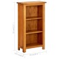 vidaX Estantería madera maciza de roble 45x22,5x82 cm vidaX Estantería madera maciza de roble 45x22,5x82 cm