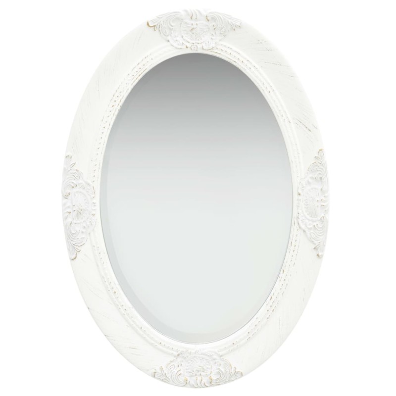 vidaXL Espejo de pared estilo barroco blanco 50x70 cm vidaXL Espejo de pared estilo barroco blanco 50x70 cm