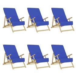 vidaXL Toallas de playa 6 uds tela azul klein 400 g/m² 60x135 cm