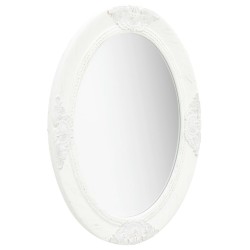 vidaXL Espejo de pared estilo barroco blanco 50x70 cm