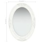 vidaXL Espejo de pared estilo barroco blanco 50x70 cm vidaXL Espejo de pared estilo barroco blanco 50x70 cm
