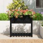 vidaXL Jardinera con estante madera maciza pino negro 82,5x34,5x81 cm vidaXL Jardinera con estante madera maciza pino negro 82,5x34,5x81 cm