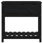 vidaXL Jardinera con estante madera maciza pino negro 82,5x34,5x81 cm vidaXL Jardinera con estante madera maciza pino negro 82,5x34,5x81 cm