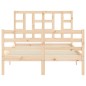 vidaXL Estructura de cama con cabecero madera maciza 120x200 cm