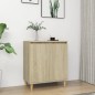 vidaXL Aparador con patas madera contrachapada roble Sonoma 60x35x70cm vidaXL Aparador con patas madera contrachapada roble Sonoma 60x35x70cm