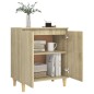 vidaXL Aparador con patas madera contrachapada roble Sonoma 60x35x70cm vidaXL Aparador con patas madera contrachapada roble Sonoma 60x35x70cm