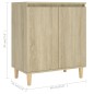 vidaXL Aparador con patas madera contrachapada roble Sonoma 60x35x70cm vidaXL Aparador con patas madera contrachapada roble Sonoma 60x35x70cm