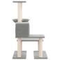 vidaXL Rascador para gatos con postes de sisal gris claro 94,5 cm vidaXL Rascador para gatos con postes de sisal gris claro 94,5 cm