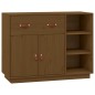 vidaXL Aparador de madera maciza de pino marrón miel 98,5x40x75 cm vidaXL Aparador de madera maciza de pino marrón miel 98,5x40x75 cm