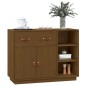 vidaXL Aparador de madera maciza de pino marrón miel 98,5x40x75 cm vidaXL Aparador de madera maciza de pino marrón miel 98,5x40x75 cm