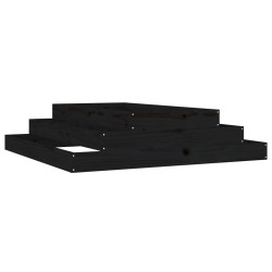 vidaXL Jardinera madera maciza de pino negro 110x110x27 cm
