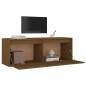 vidaXL Armario de pared madera maciza de pino marrón miel 100x30x35 cm vidaXL Armario de pared madera maciza de pino marrón miel 100x30x35 cm