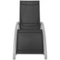 vidaXL Tumbona negra de aluminio
