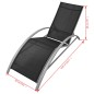 vidaXL Tumbona negra de aluminio