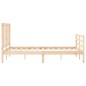 vidaXL Estructura de cama con cabecero madera maciza 120x200 cm