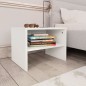 vidaXL Mesitas de noche 2 uds madera contrachapada blanco 40x30x30 cm vidaXL Mesitas de noche 2 uds madera contrachapada blanco 40x30x30 cm