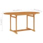 vidaXL Conjunto de comedor de jardín 7 piezas madera maciza de teca vidaXL Conjunto de comedor de jardín 7 piezas madera maciza de teca