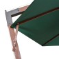 vidaXL Sombrilla colgante 350 cm con palo de madera verde vidaXL Sombrilla colgante 350 cm con palo de madera verde