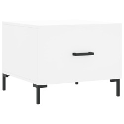 vidaXL Mesa de centro madera de ingeniería blanca 50x50x40 cm