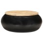 vidaXL Mesa de centro de madera de mango maciza negra 68x68x30 cm vidaXL Mesa de centro de madera de mango maciza negra 68x68x30 cm