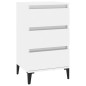 vidaXL Mesita de noche madera contrachapada blanco brillo 40x35x70 cm vidaXL Mesita de noche madera contrachapada blanco brillo 40x35x70 cm