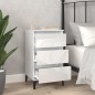 vidaXL Mesita de noche madera contrachapada blanco brillo 40x35x70 cm vidaXL Mesita de noche madera contrachapada blanco brillo 40x35x70 cm