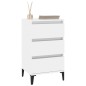 vidaXL Mesita de noche madera contrachapada blanco brillo 40x35x70 cm vidaXL Mesita de noche madera contrachapada blanco brillo 40x35x70 cm