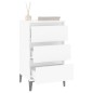 vidaXL Mesita de noche madera contrachapada blanco brillo 40x35x70 cm vidaXL Mesita de noche madera contrachapada blanco brillo 40x35x70 cm