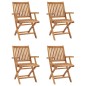 vidaXL Conjunto de comedor de jardín 5 piezas madera maciza de teca vidaXL Conjunto de comedor de jardín 5 piezas madera maciza de teca