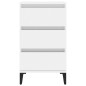 vidaXL Mesita de noche madera contrachapada blanco brillo 40x35x70 cm vidaXL Mesita de noche madera contrachapada blanco brillo 40x35x70 cm