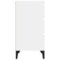 vidaXL Mesita de noche madera contrachapada blanco brillo 40x35x70 cm vidaXL Mesita de noche madera contrachapada blanco brillo 40x35x70 cm