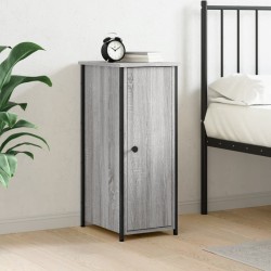 vidaXL Mesita de noche madera de ingeniería gris Sonoma 32x42x80 cm