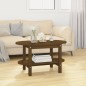 vidaXL Mesa de centro madera maciza de pino marrón miel 80x45x45 cm vidaXL Mesa de centro madera maciza de pino marrón miel 80x45x45 cm