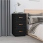 vidaXL Mesitas de noche 2 uds madera maciza de pino negro 40x40x75 cm vidaXL Mesitas de noche 2 uds madera maciza de pino negro 40x40x75 cm