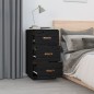 vidaXL Mesitas de noche 2 uds madera maciza de pino negro 40x40x75 cm vidaXL Mesitas de noche 2 uds madera maciza de pino negro 40x40x75 cm