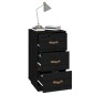 vidaXL Mesitas de noche 2 uds madera maciza de pino negro 40x40x75 cm vidaXL Mesitas de noche 2 uds madera maciza de pino negro 40x40x75 cm
