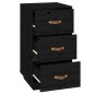 vidaXL Mesitas de noche 2 uds madera maciza de pino negro 40x40x75 cm vidaXL Mesitas de noche 2 uds madera maciza de pino negro 40x40x75 cm