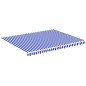 vidaXL Tela de repuesto para toldo azul y blanco 4,5x3,5 m vidaXL Tela de repuesto para toldo azul y blanco 4,5x3,5 m